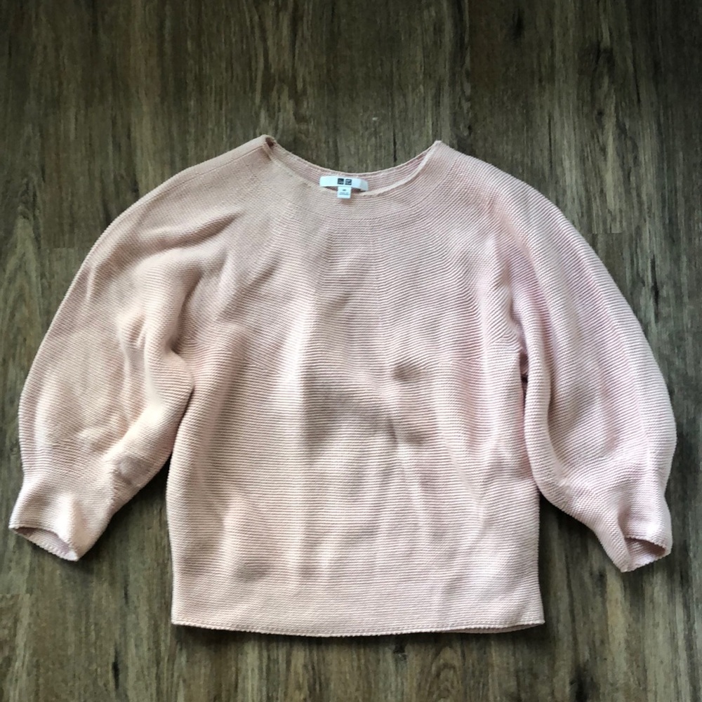 Uniqlo womens 3d cotton crew sweater